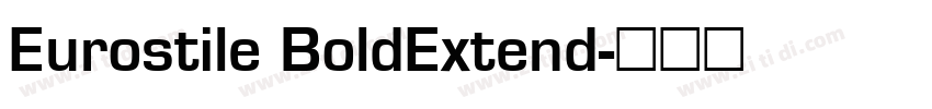 Eurostile BoldExtend字体转换